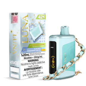 KRAZE LUNA 42k Puffs Disposable Vape, 20mL Prefilled vaping device - Blue Razz Strawberry Kiwi Ice