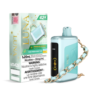 KRAZE LUNA 42k Puffs Disposable Vape, 20mL Prefilled vaping device - Fab Fresh Mint Ice