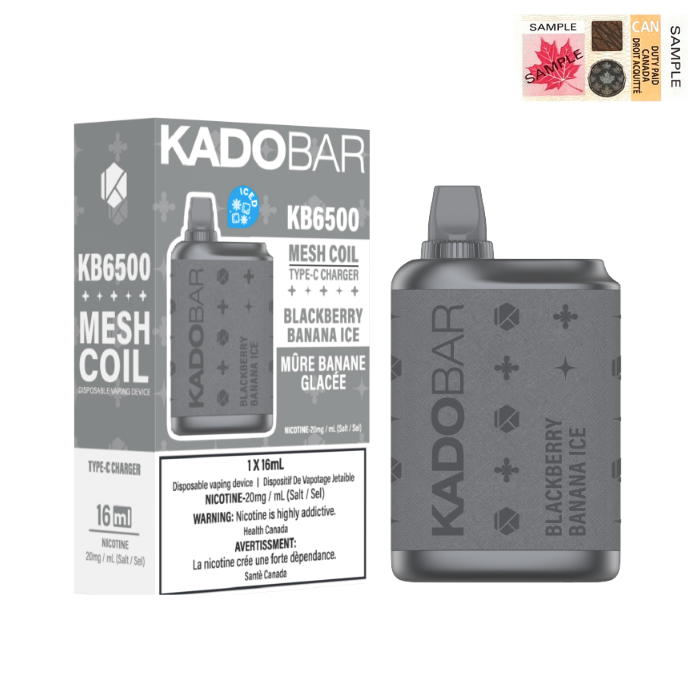 Blackberry Banana Ice  - KadoBar 6500 Disposable Vape