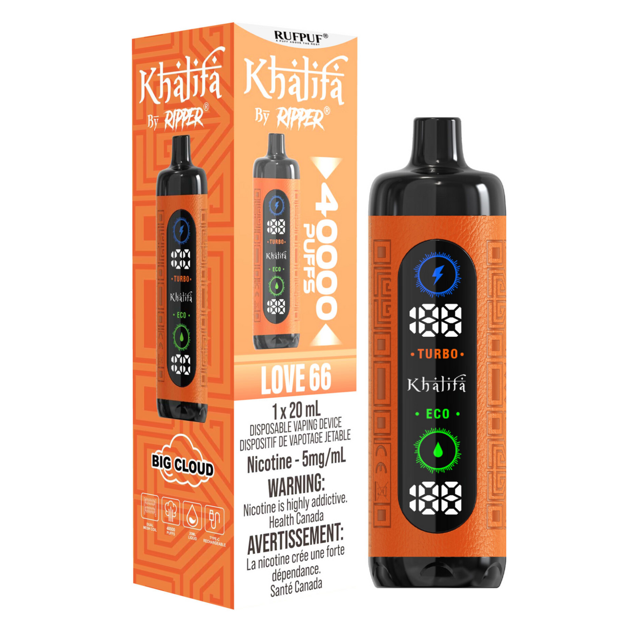 Khalifa Bar Love 66 Vape – 40K Puffs