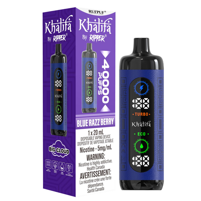 Khalifa Bar Blue Razz Berry Vape – 40K Puffs