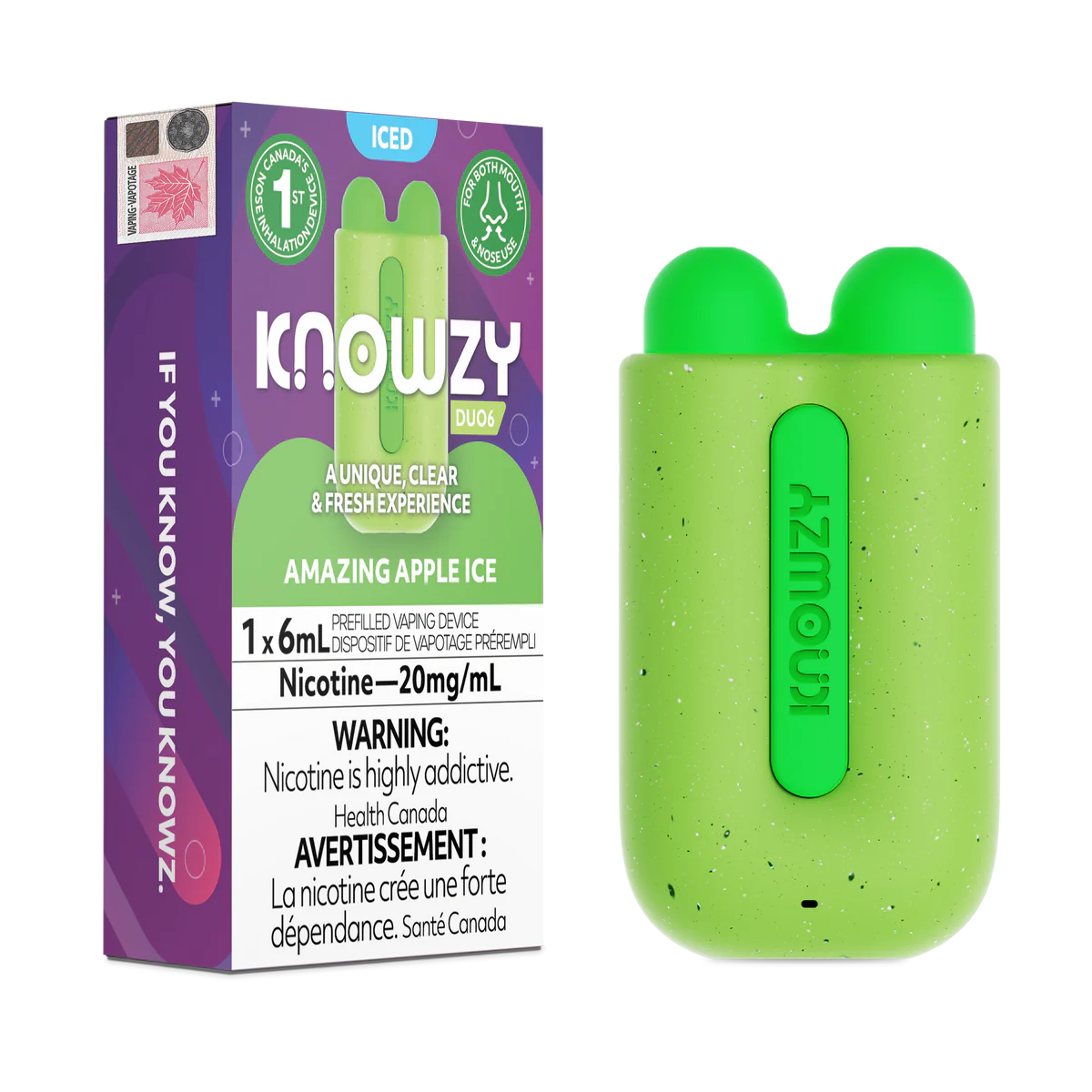 KNOWZY DUO6 – Nose Inhalation Device Disposable Vape – Quality Vapes