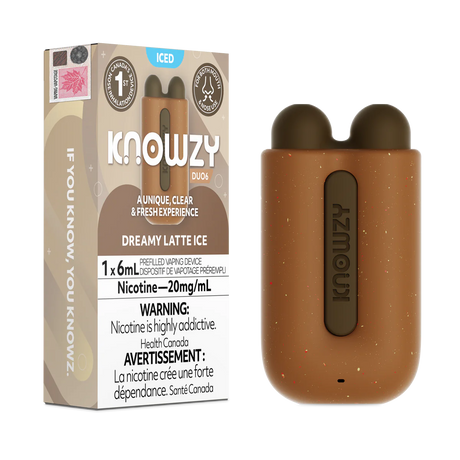 Knowzy-Duo6-Dreamy-Latte-Ice 6ml 20mg/ml Prefilled Vaping Nose Inhalation Device