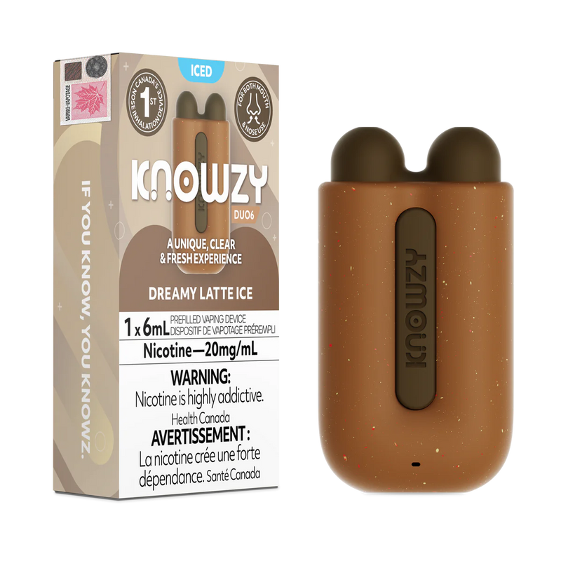 Knowzy-Duo6-Dreamy-Latte-Ice 6ml 20mg/ml Prefilled Vaping Nose Inhalation Device