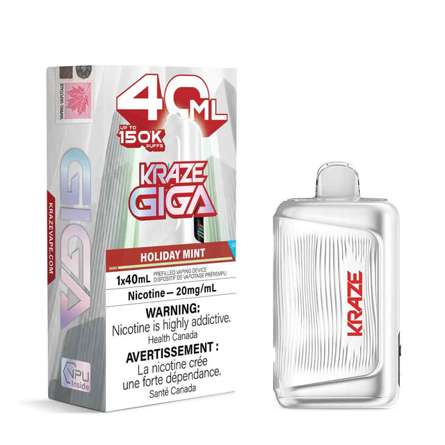 Holiday Mint Kraze Giga 150K Disposable Vape 40mL