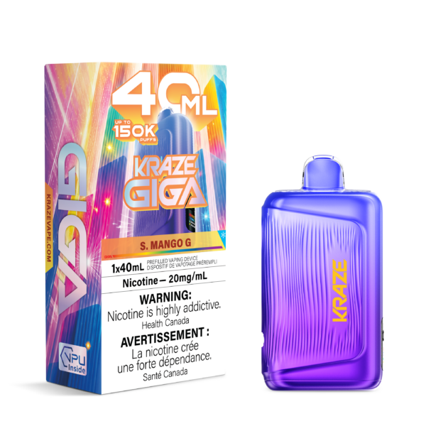 S. Mango G Kraze Giga 150K 40mL disposable vape