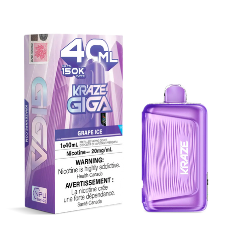 Grape Ice Kraze Giga 150K Disposable Vape 40mL 