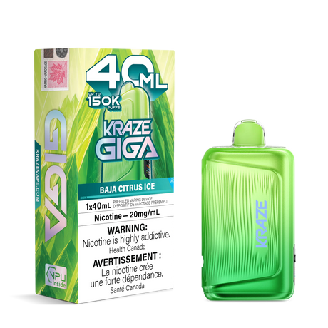 Baja Citrus Ice Kraze Giga 150K Disposable 40mL