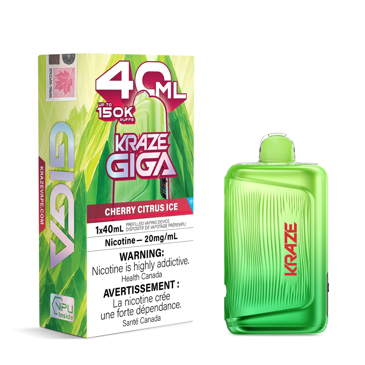 Cherry Citrus Ice Kraze Giga 150K Disposable Vape 40mL