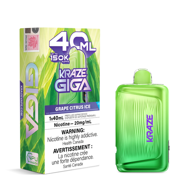 Grape Citrus Ice Kraze Giga 150K Disposable Vape 40mL
