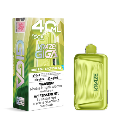 Kiwi Pear Cactus G Ice Kraze Giga 150K Disposable Vape 40mL
