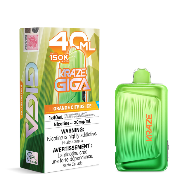 Orange Citrus Ice Kraze Giga 150K Disposable Vape 40mL