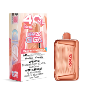 Peach Watermelon Ice Kraze Giga 150K Disposable Vape 40mL
