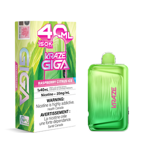 Raspberry Citrus Ice Kraze Giga 150K Disposable Vape 40mL