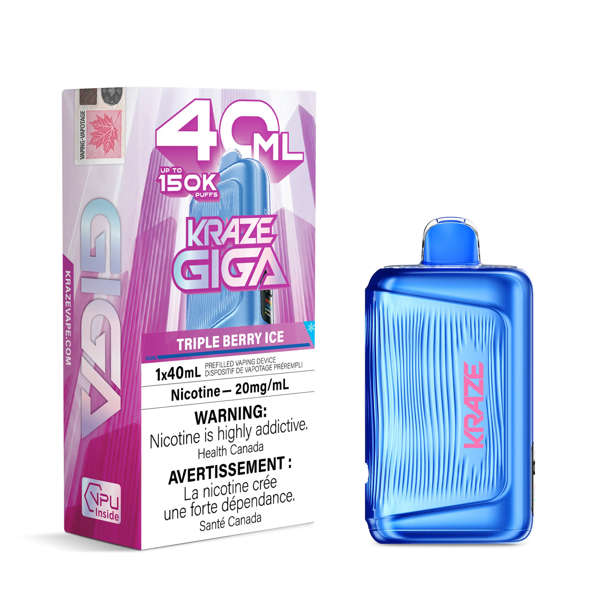 Triple Berry Ice Kraze Giga 150K Disposable Vape 40mL