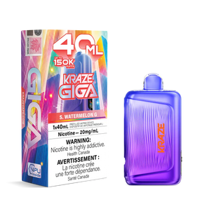 S. Watermelon G Kraze Giga 150K Disposable Vape 40mL 