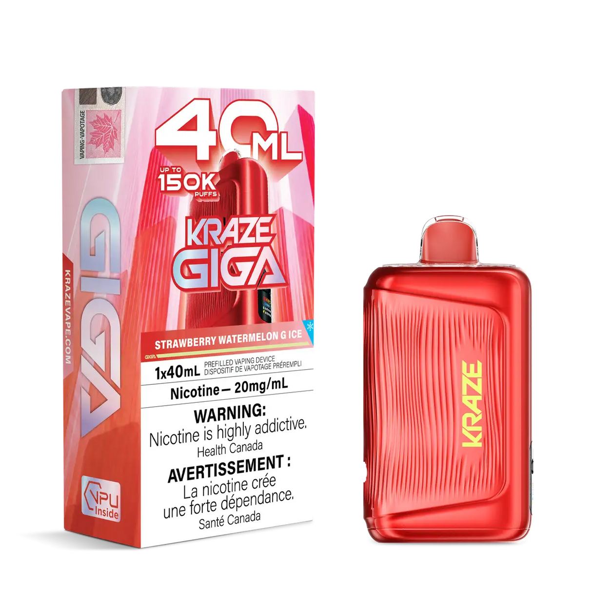 Strawberry Melon Ice Kraze Giga 150K Disposable Vape 40mL