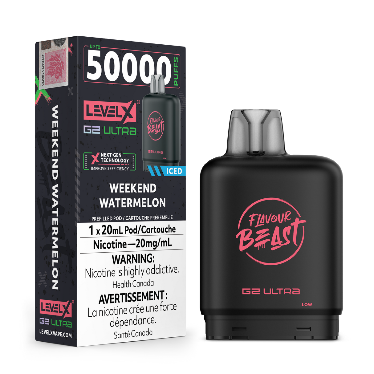 Weekend Watermelon Iced - Level X G2 Ultra 50k Pod