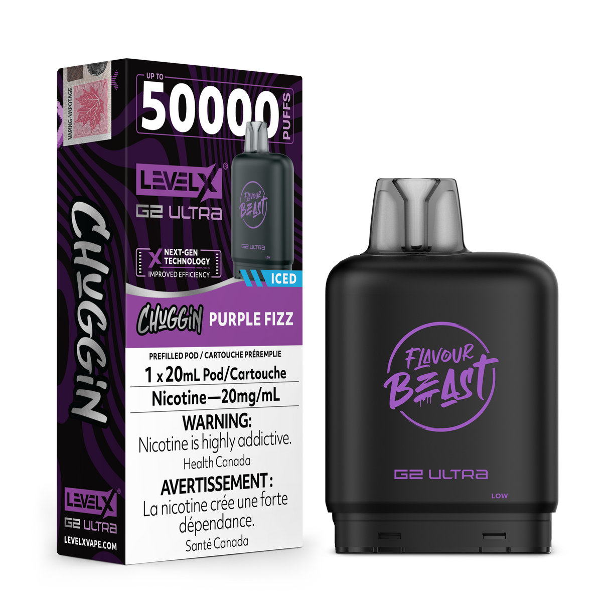 Purple Fizz (ICED) - Level X G2 Ultra 50k Pod