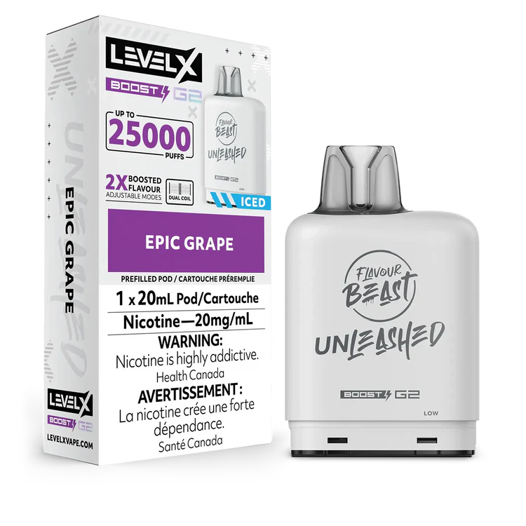Epic Grape - Flavour Beast Level X Boost G2 Pod 25000 Puffs Unleashed