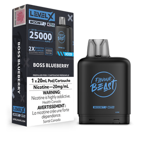 Boss Blueberry Iced Flavour Beast Level X Boost G2 Pod