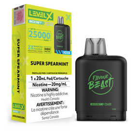 Super Spearmint Iced Flavour Beast Level X Boost G2 Pod