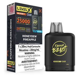 Honeydew Pineapple - Level X Flavour Beast Boost G2 Pod 25K Puffs, 20mg/ml