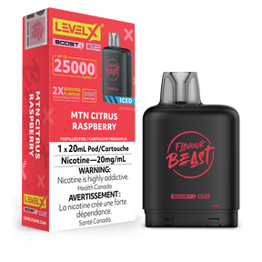 Mtn Citrus Raspberry - Level X Flavour Beast Boost G2 Pod 25K Puffs, 20mg/ml