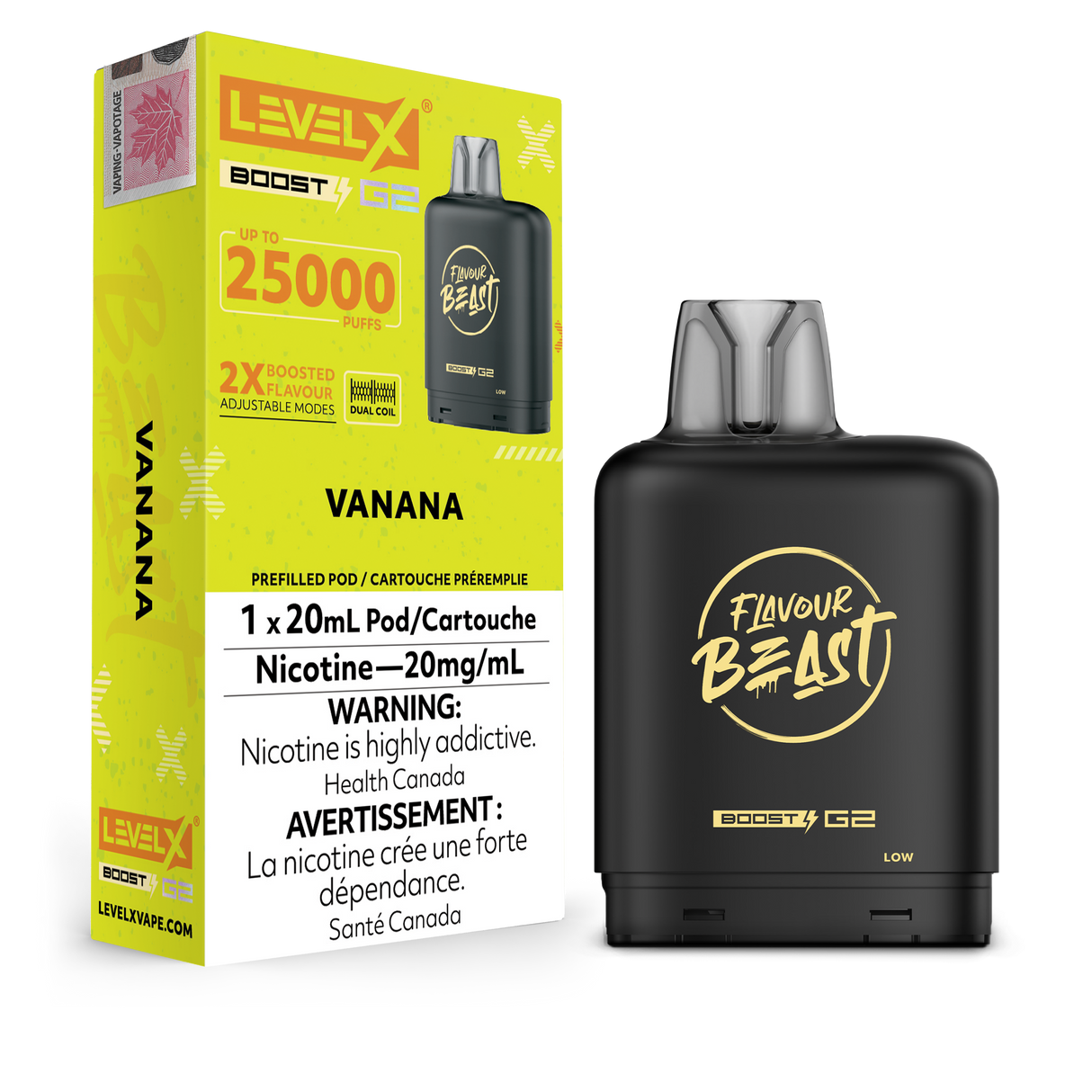 Vanana - Level X Flavour Beast Boost G2 Pod 25K Puffs, 20mg/ml