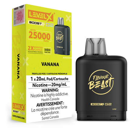 Vanana - Level X Flavour Beast Boost G2 Pod 25K Puffs, 20mg/ml