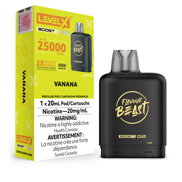 Vanana - Level X Flavour Beast Boost G2 Pod 25K Puffs, 20mg/ml