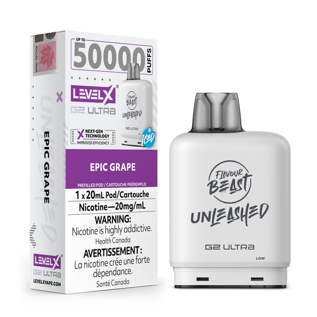 Epic Grape - Flavour Beast Unleashed Level X G2 Ultra 50K Pod