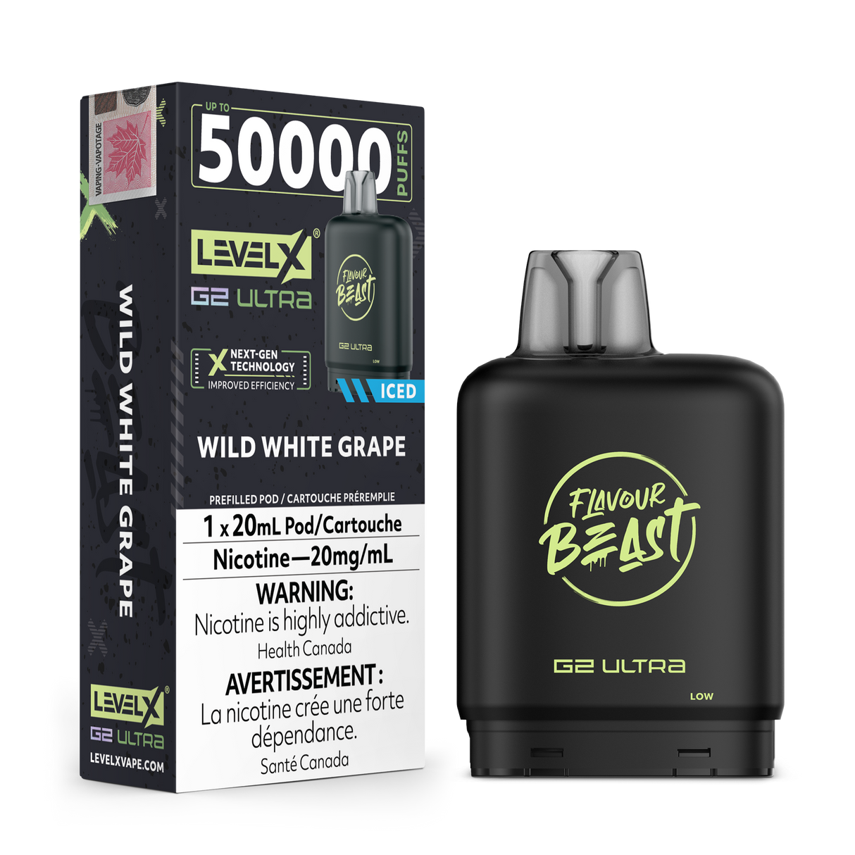 Raisin blanc sauvage glacé - Level X Flavor Beast Pod 14mL