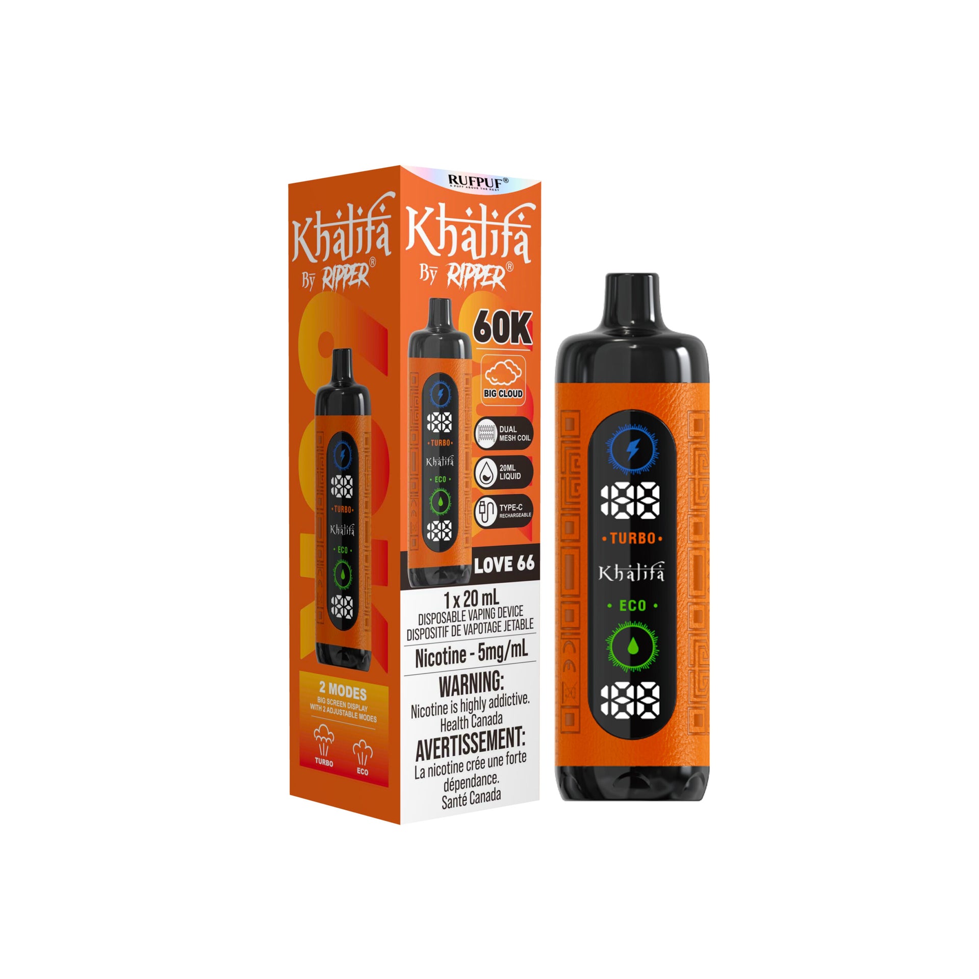 Love 66 - Khalifa Bar par Ripper Hookah Vape 40k Quality Vapes Love 66 - Khalifa Bar par Ripper Hookah Vape 40k Quality Vapes