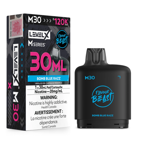 Bomb Blue Razz Level X M Series 30mL Pod 120K