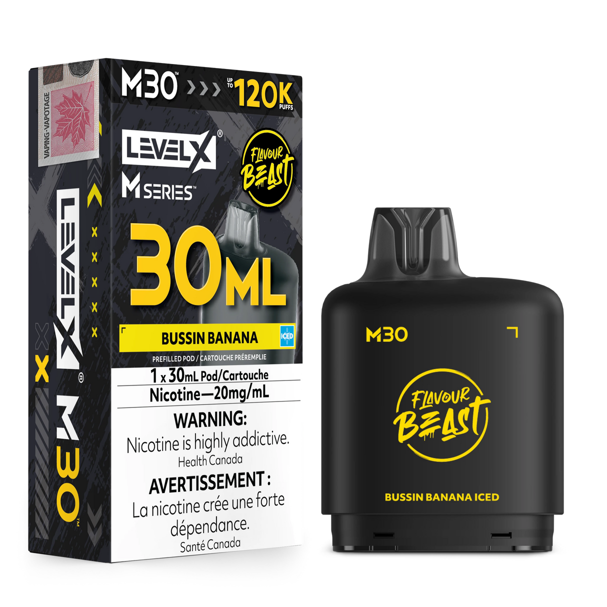 Bussin Banana Iced Level X M Series Pods