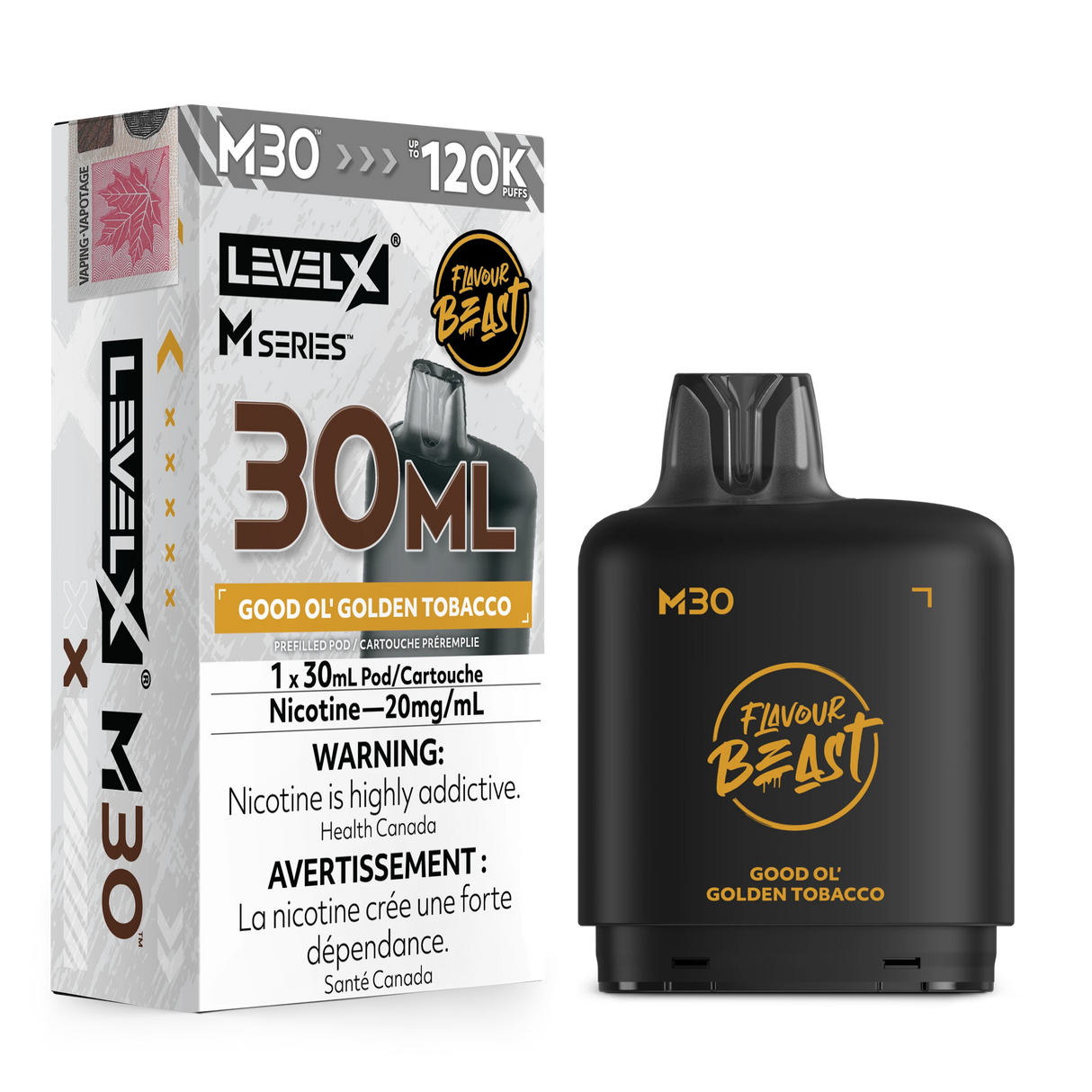 Good Ol Golden Tobacco Level X M Series Pods
