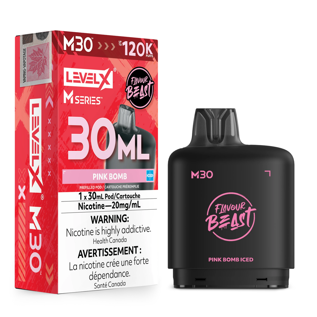 Pink Bomb Iced Level X M Series Pods