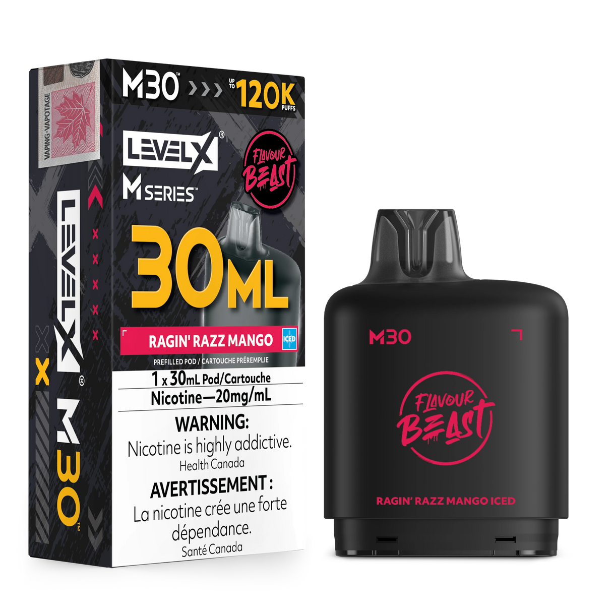 Ragin Razz Mango Iced Level X M Series Pods