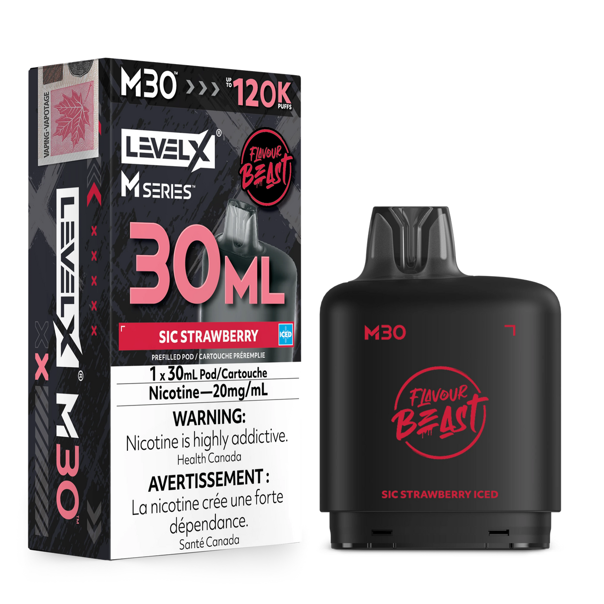 Sic Strawberry Iced Level X M Series Pods