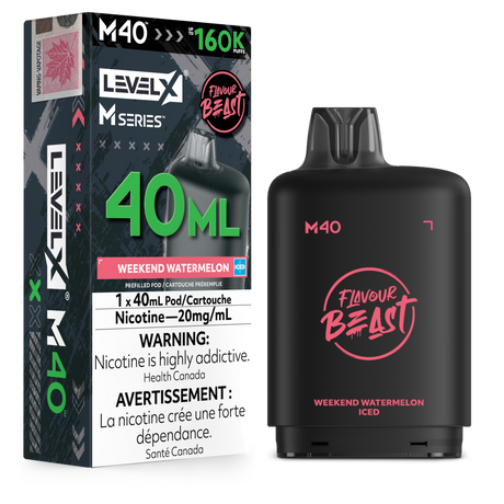 Weekend Watermelon Iced Level X M Series 40mL M40 Pod 160K