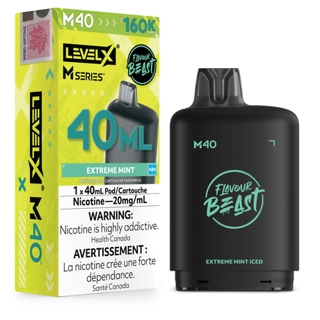 Extreme Mint Iced Level X M Series M40 40mL Pod 160K