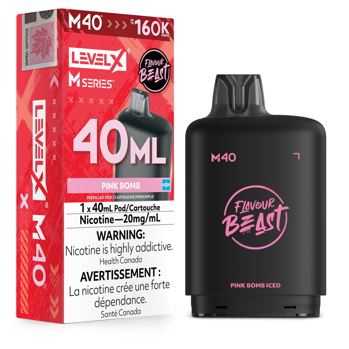 Pink Bomb Iced Level X M Series 40mL Pod – 160K