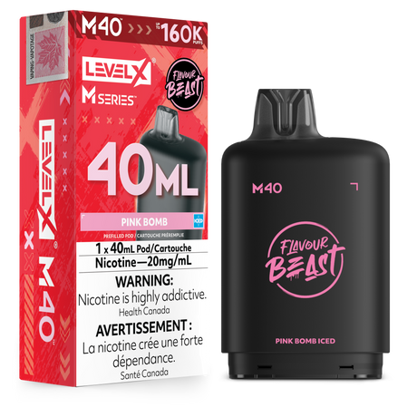 Pink Bomb Iced Level X M Series 40mL M40 Pod 160K