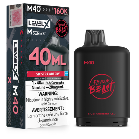 Sic Strawberry Iced Level X M Series 40mL M40 Pod 160K