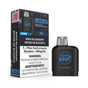 Boss Blueberry Iced - Level X Flavour Beast Prefilled Pod 14mL