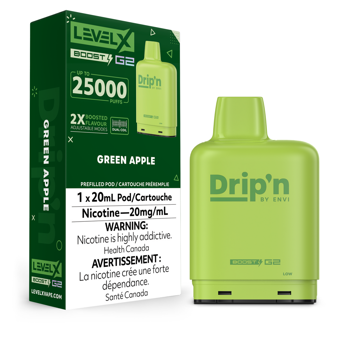 Drip'n Level X Boost G2 Pods Green Apple