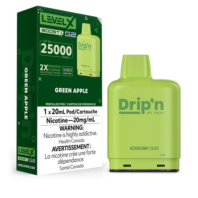 Drip'n Level X Boost G2 Pods Green Apple