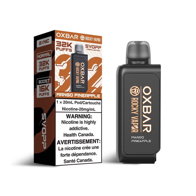 Oxbar Svopp Rocky Vapor 32K Pod - Mango Pineapple Flavor - 20ml, 20mg/ml Nicotine