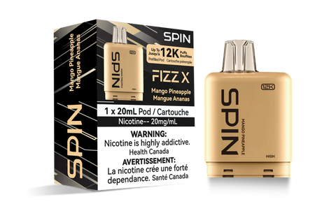 SPIN FIZZ X Pod 12000 - Mango Pineapple Flavour - 12k Vape Pod